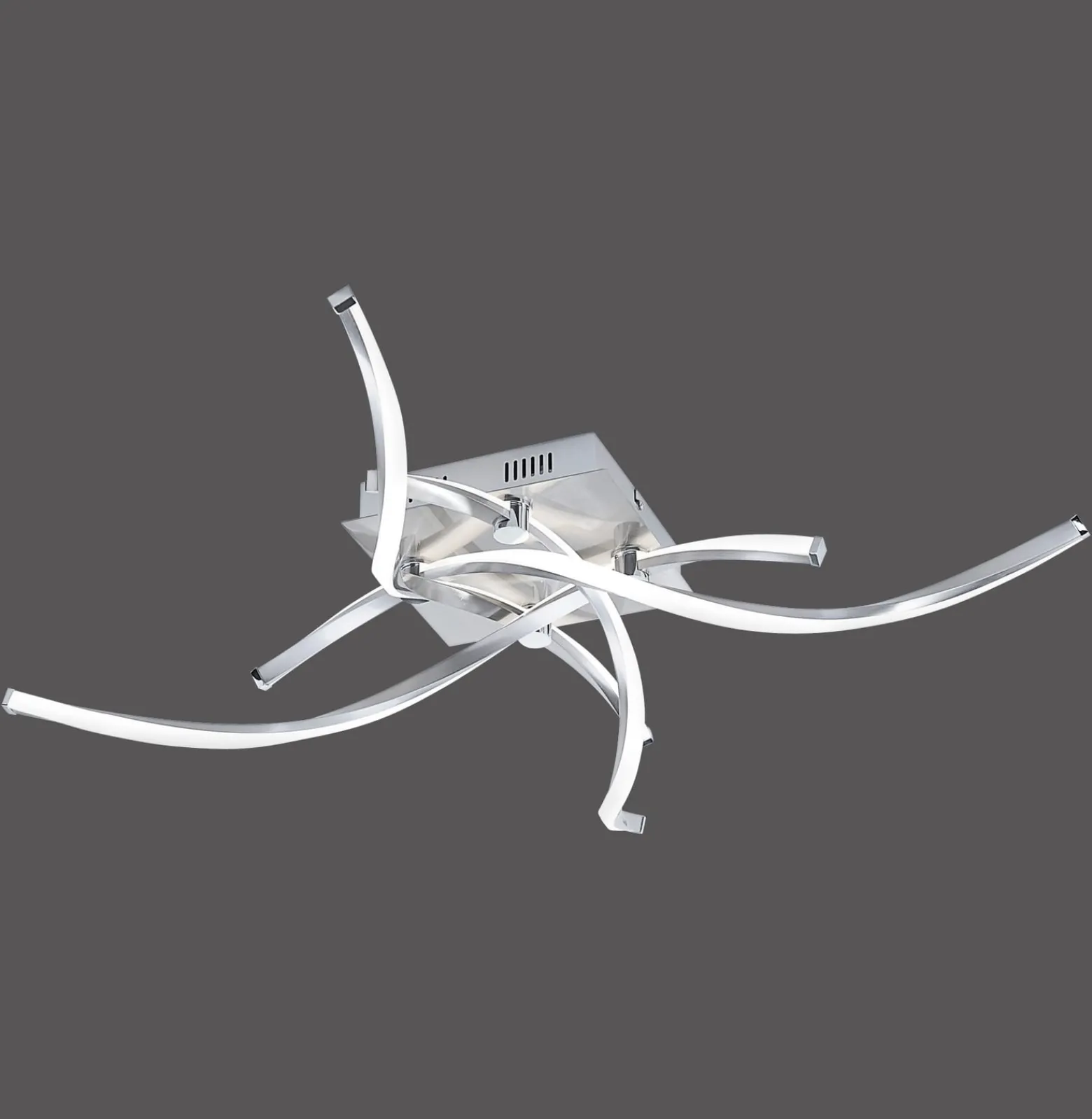 Paul Neuhaus LED-Deckenlampe Polina, 4-flg., silber, dimmbar