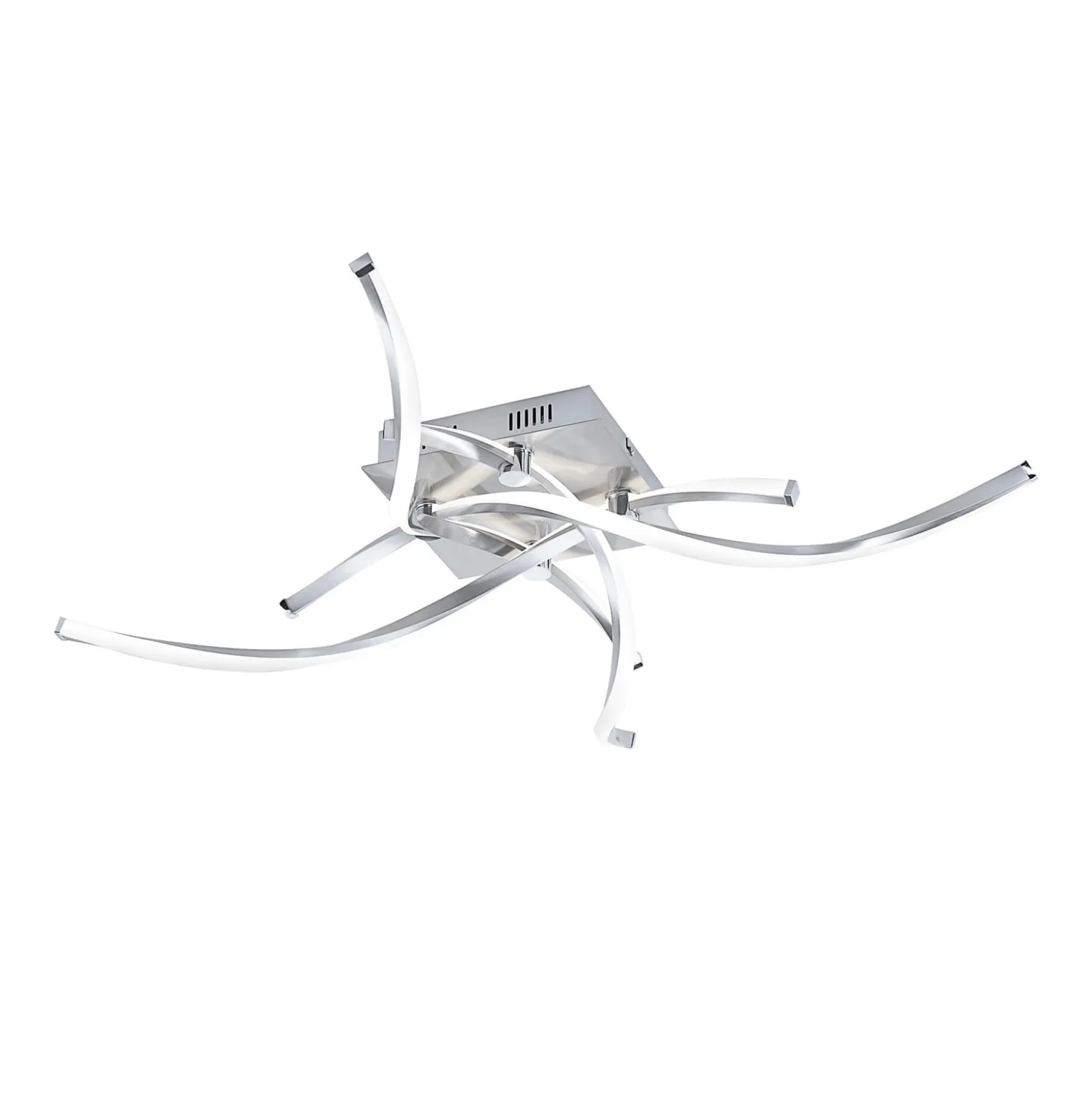 Paul Neuhaus LED-Deckenlampe Polina, 4-flg., silber, dimmbar