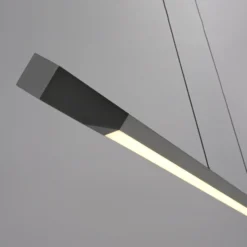Paul Neuhaus LED-Hängelampe Hoop, alufarben, 128 cm, dimmbar