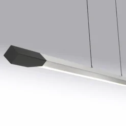 Paul Neuhaus LED-Hängelampe Hoop, alufarben, 128 cm, dimmbar