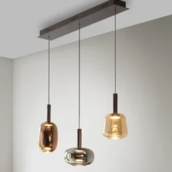 Paul Neuhaus, LED-Hängelampe Irides, Länge 90 cm, bunt, Glas