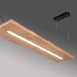 Paul Neuhaus LED-Hängelampe Palma, Holz, CCT, dimmbar, 100cm