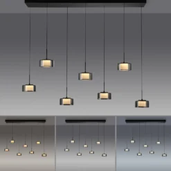Paul Neuhaus LED-Hängelampe Rika, 135 cm, Glas, dimmbar