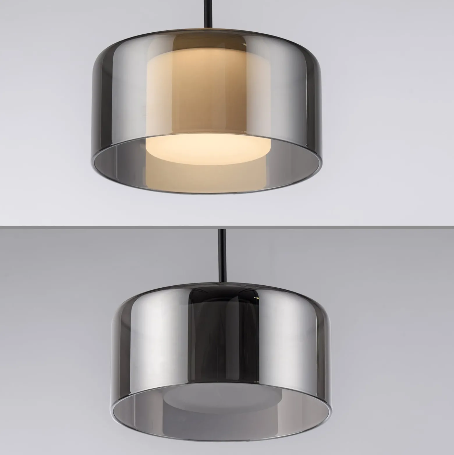 Paul Neuhaus LED-Hängelampe Rika, 135 cm, Glas, dimmbar