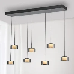Paul Neuhaus LED-Hängelampe Rika, 135 cm, Glas, dimmbar
