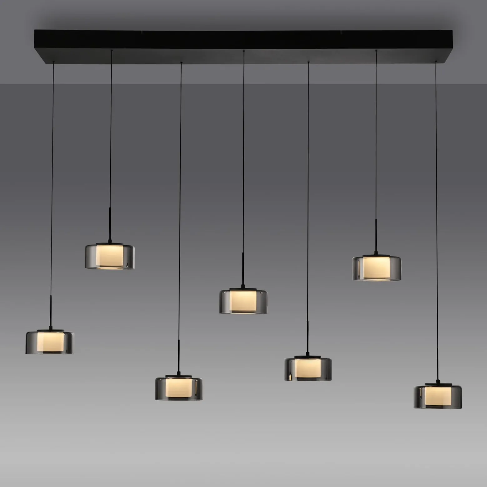 Paul Neuhaus LED-Hängelampe Rika, 135 cm, Glas, dimmbar