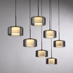 Paul Neuhaus LED-Hängelampe Rika, 135 cm, Glas, dimmbar