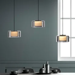 Paul Neuhaus LED-Hängelampe Rika, 71 cm, Glas, dimmbar