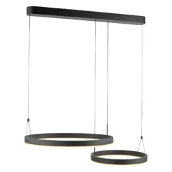 Paul Neuhaus LED-Pendellampe Esko, schwarz, Länge 90 cm