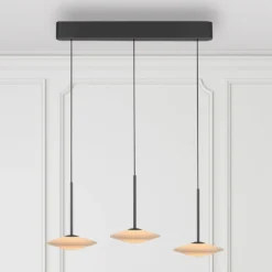 Paul Neuhaus LED-Pendelleuchte Elipsa, 3-flg., weiß/schwarz