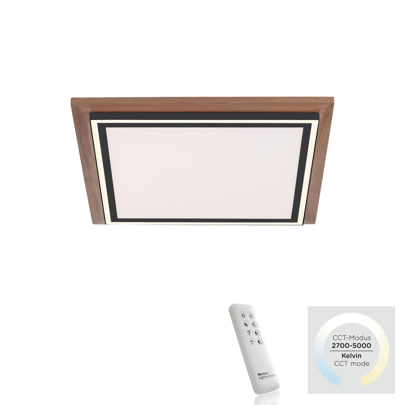 Paul Neuhaus Palma LED-Deckenlampe CCT Quadrat
