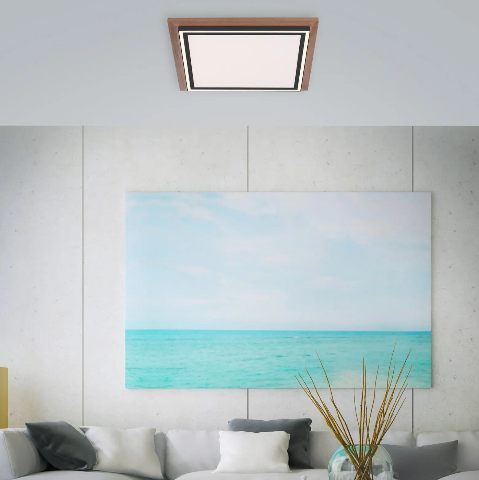 Paul Neuhaus Palma LED-Deckenlampe CCT Quadrat