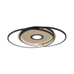 Paul Neuhaus Q-AMIRA LED-Deckenlampe oval, schwarz