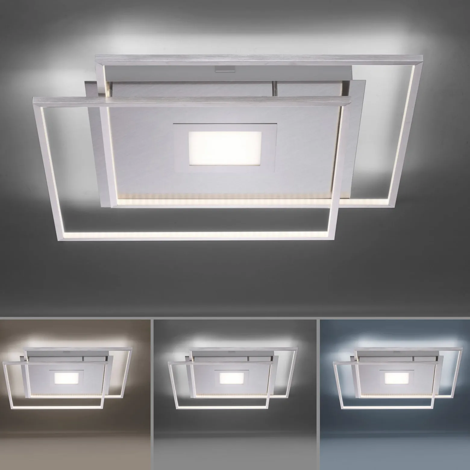 Paul Neuhaus Q-AMIRA LED-Deckenleuchte, silber
