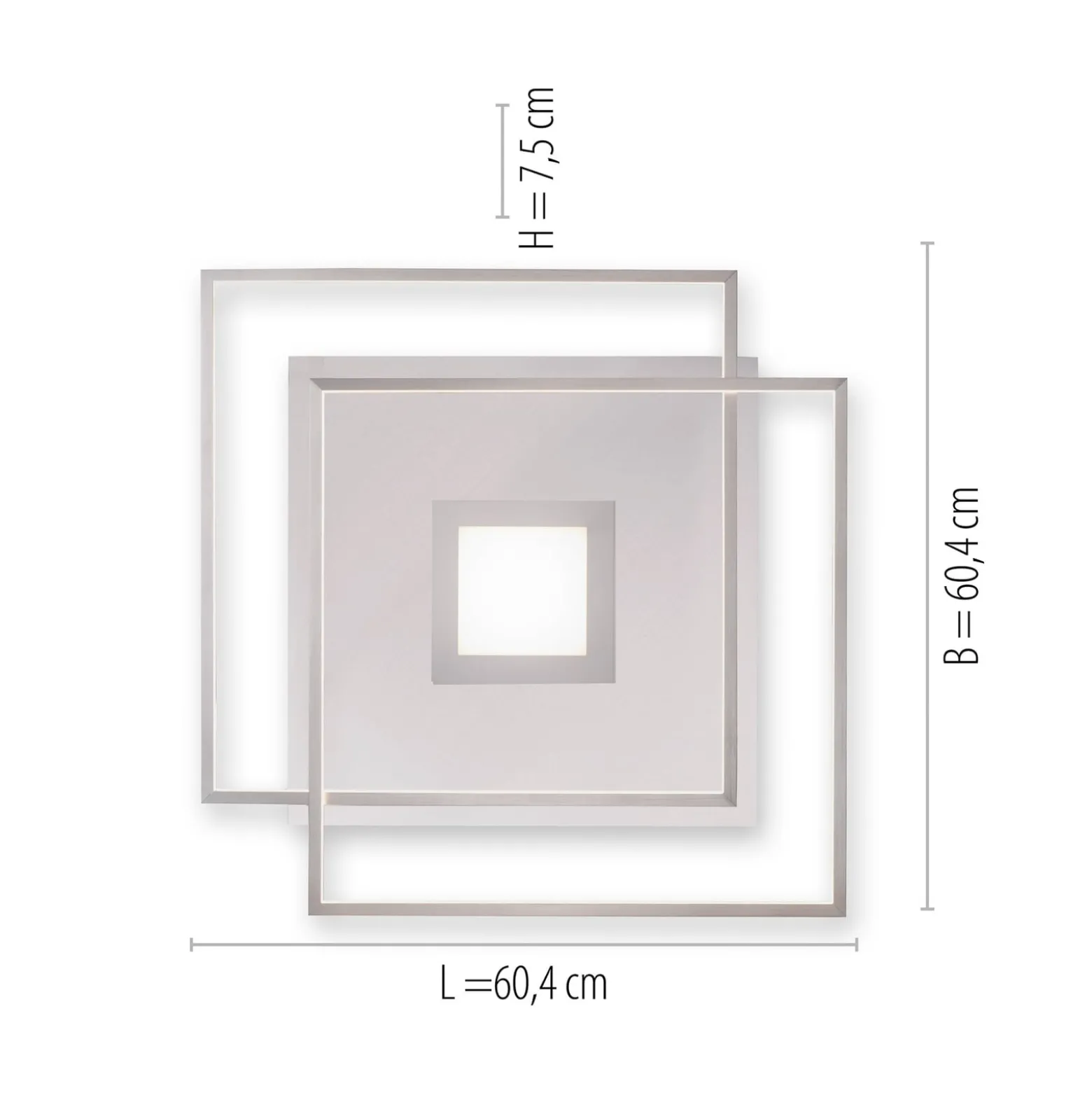 Paul Neuhaus Q-AMIRA LED-Deckenleuchte, silber