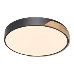 Paul Neuhaus Q-BILA LED-Deckenlampe, schwarz/eiche