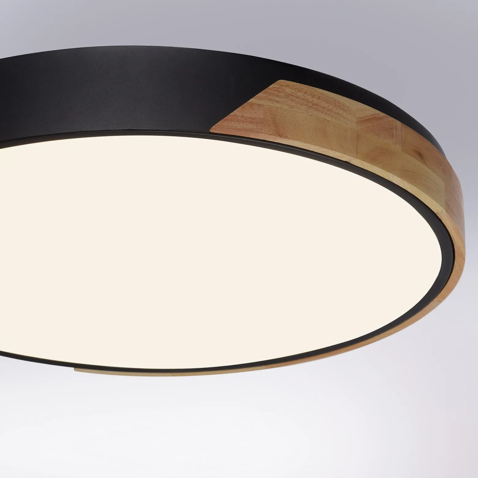Paul Neuhaus Q-BILA LED-Deckenlampe, schwarz/eiche