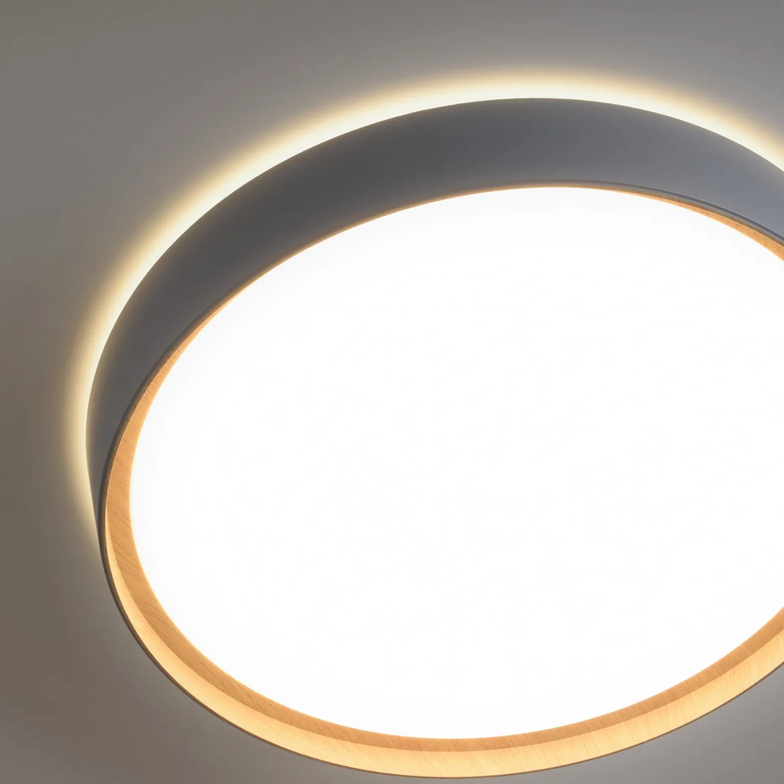 Paul Neuhaus Q-EMILIA LED-Deckenleuchte, grau/holz