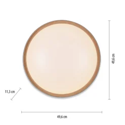 Paul Neuhaus Q-EMILIA LED-Deckenleuchte, grau/holz