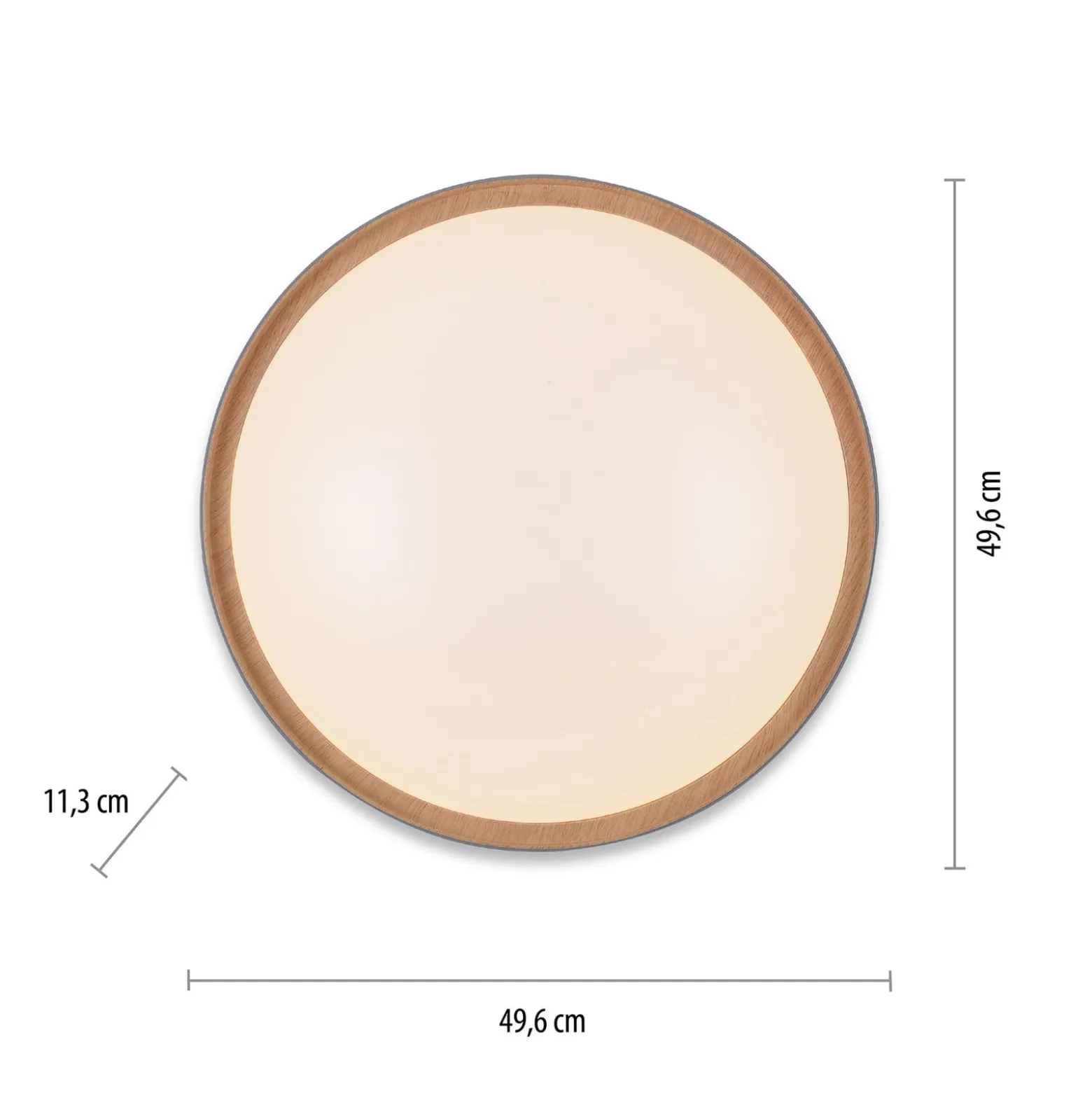 Paul Neuhaus Q-EMILIA LED-Deckenleuchte, grau/holz