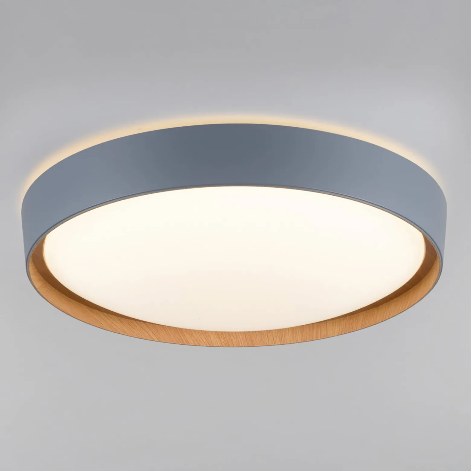 Paul Neuhaus Q-EMILIA LED-Deckenleuchte, grau/holz