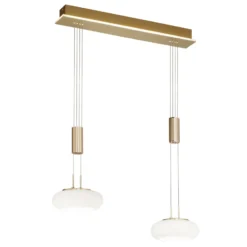 Paul Neuhaus Q-ETIENNE LED-Hängelampe 2fl, messing