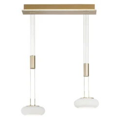 Paul Neuhaus Q-ETIENNE LED-Hängelampe 2fl, messing