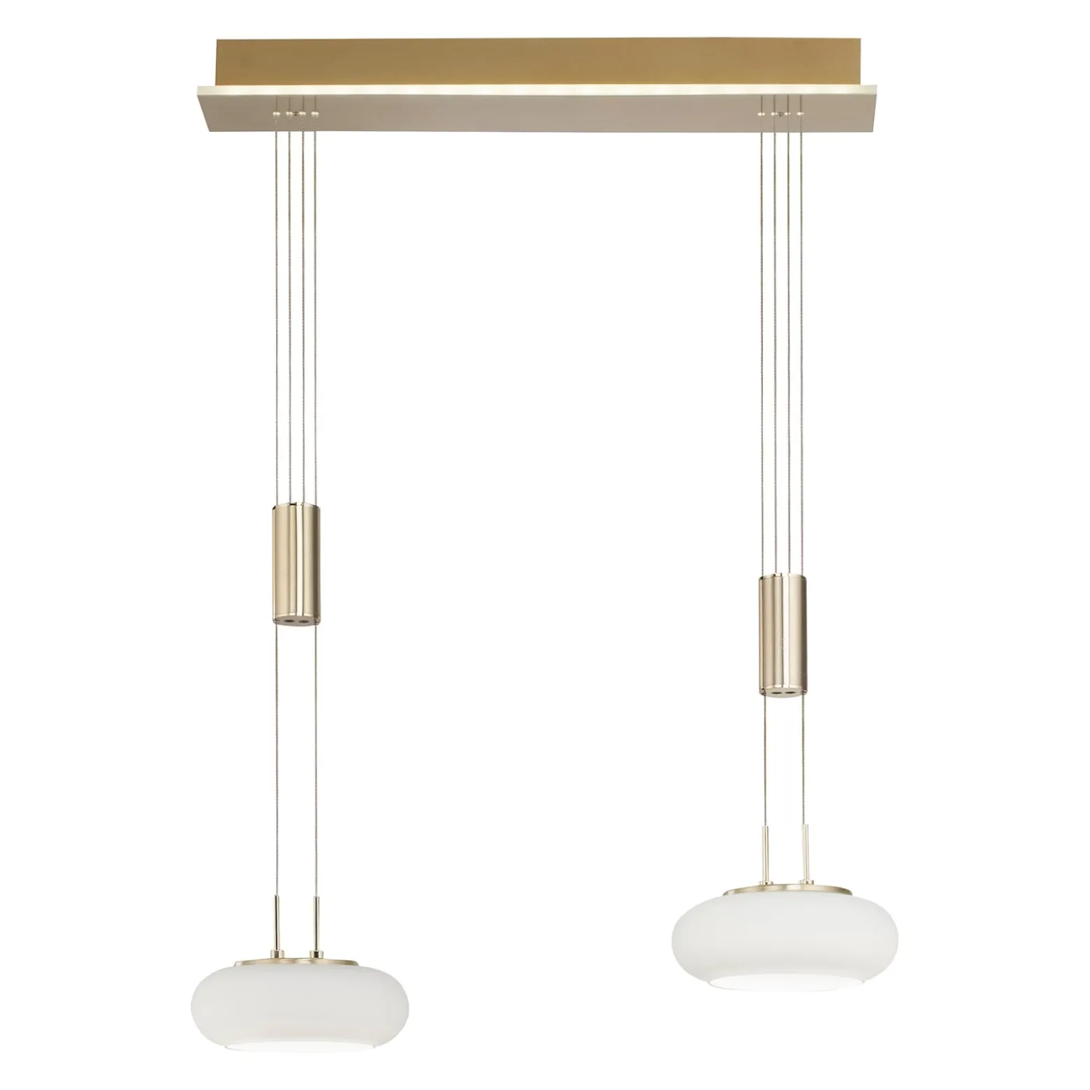 Paul Neuhaus Q-ETIENNE LED-Hängelampe 2fl, messing