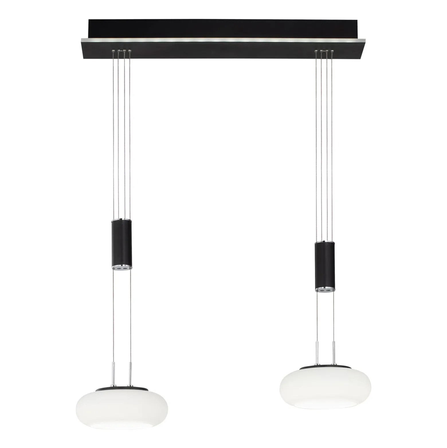 Paul Neuhaus Q-ETIENNE LED-Hängelampe 2fl, schwarz