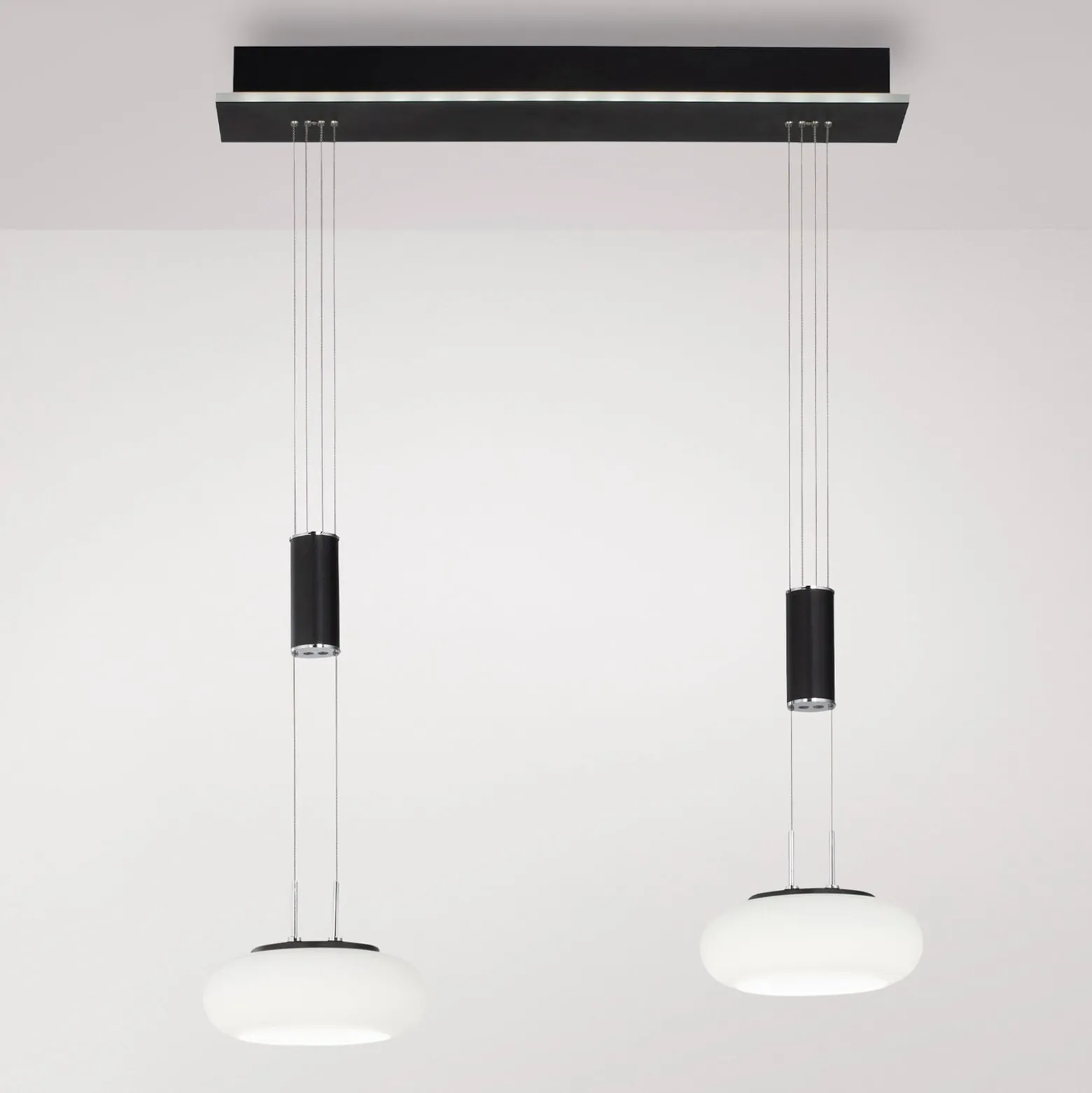 Paul Neuhaus Q-ETIENNE LED-Hängelampe 2fl, schwarz