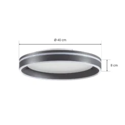 Paul Neuhaus Q-VITO LED-Deckenlampe 40cm anthrazit