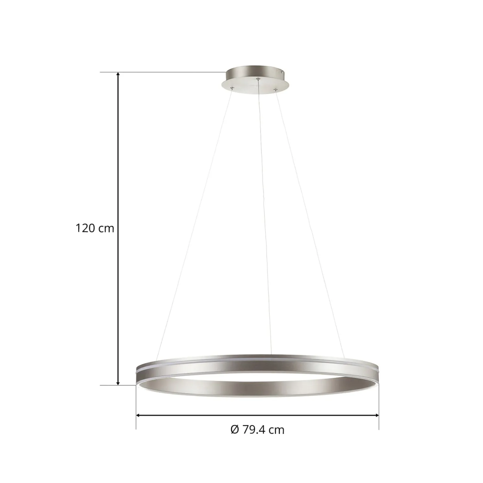 Paul Neuhaus Q-VITO LED-Hängelampe 79cm stahl