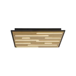 Paul Neuhaus Smart-LED-Deckenlampe Q-Akustik Holz 62 x 62 cm