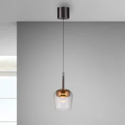 Paul Neuhaus Smart-LED-Hängelampe Q-Kon kupferfarben Ø 21 cm