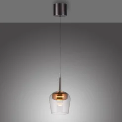 Paul Neuhaus Smart-LED-Hängelampe Q-Kon kupferfarben Ø 21 cm
