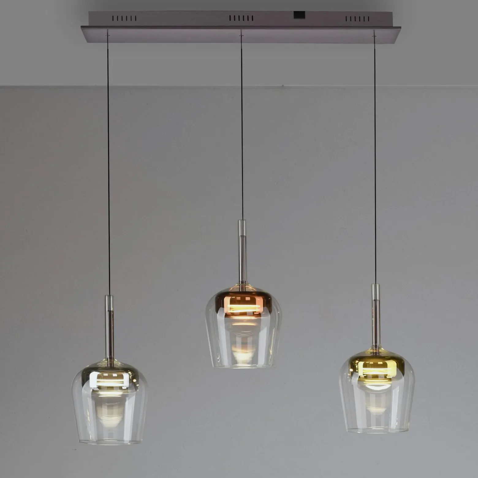 Paul Neuhaus Smart-LED-Hängelampe Q-Kon multicolor 3-flammig