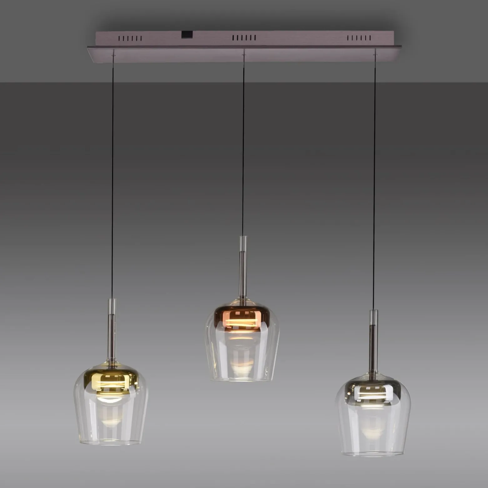 Paul Neuhaus Smart-LED-Hängelampe Q-Kon multicolor 3-flammig