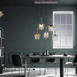 Paul Neuhaus Smart-LED-Hängelampe Q-Kon multicolor 5-flammig