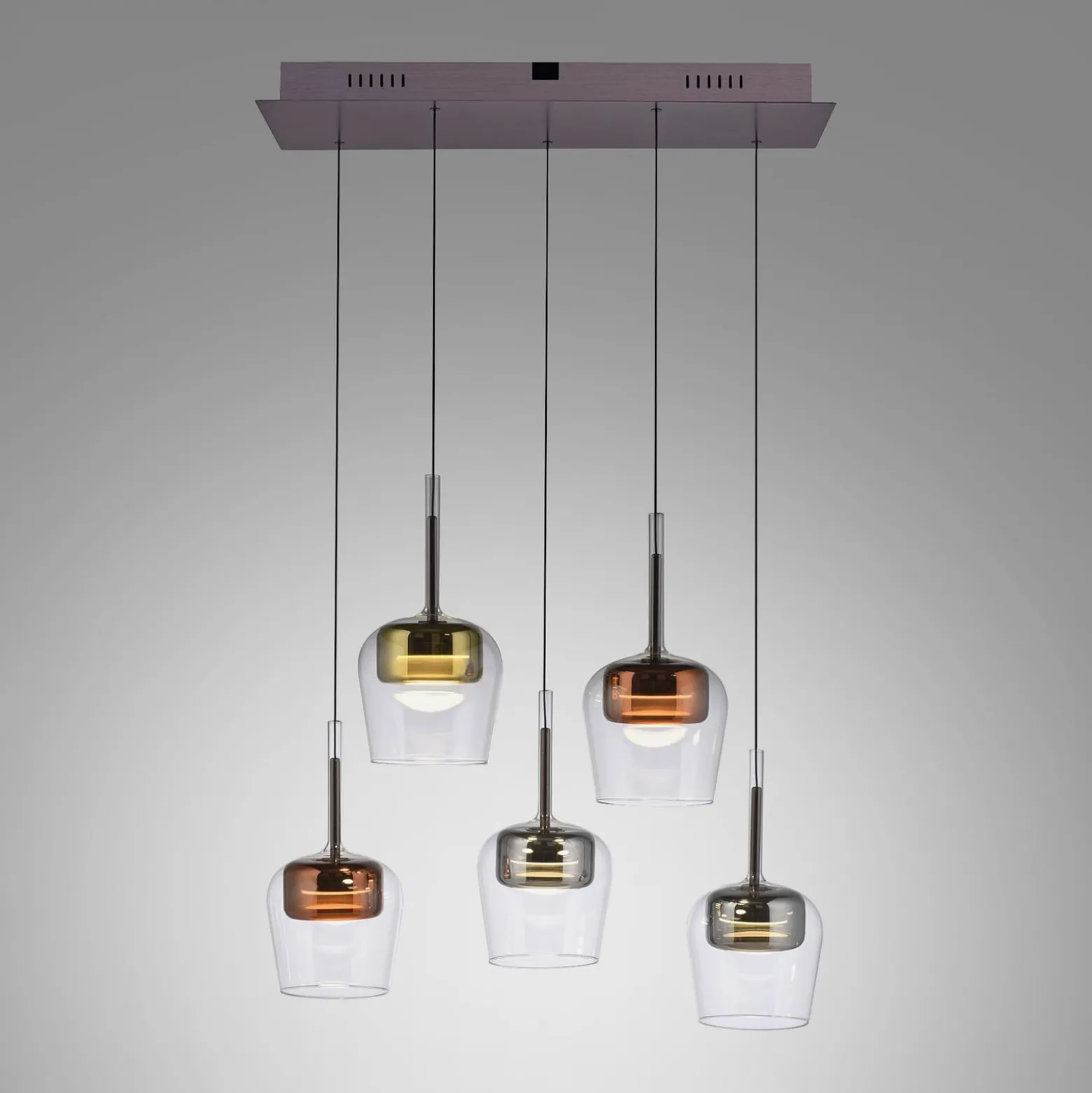 Paul Neuhaus Smart-LED-Hängelampe Q-Kon multicolor 5-flammig