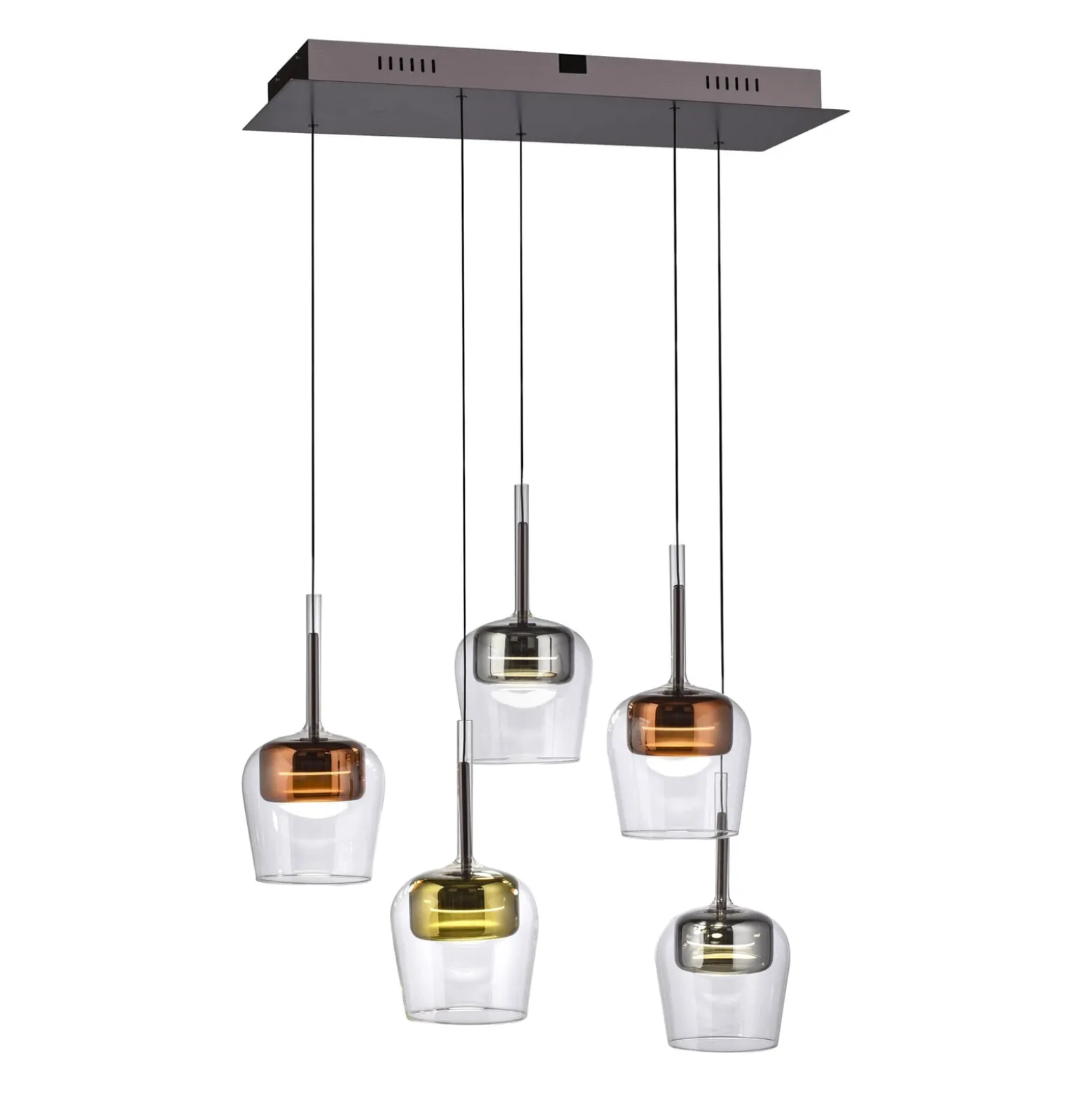 Paul Neuhaus Smart-LED-Hängelampe Q-Kon multicolor 5-flammig