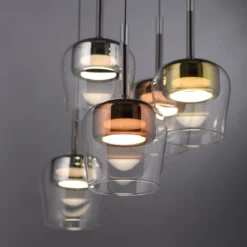 Paul Neuhaus Smart-LED-Hängelampe Q-Kon multicolor 5-flammig