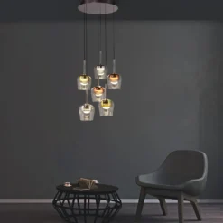 Paul Neuhaus Smart-LED-Hängelampe Q-Kon multicolor 6-flammig