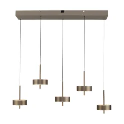 Paul Neuhaus Smart-LED-Hängelampe Q-Rotate dunkelbraun 5-flg