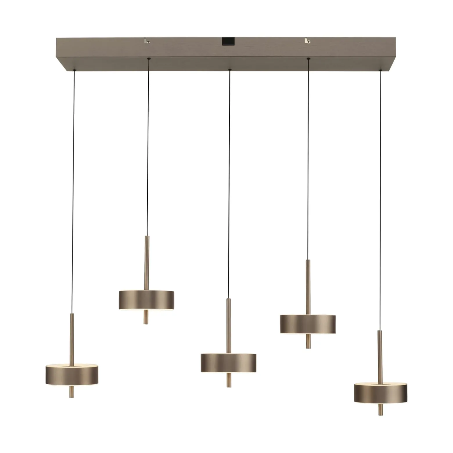 Paul Neuhaus Smart-LED-Hängelampe Q-Rotate dunkelbraun 5-flg