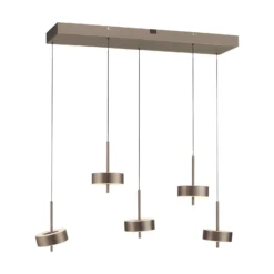 Paul Neuhaus Smart-LED-Hängelampe Q-Rotate dunkelbraun 5-flg