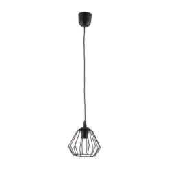 Pendellampe Agat schwarz, einflammig