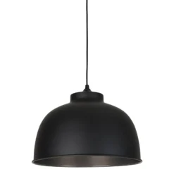 Pendellampe Dock, schwarz matt, Ø 31 cm, Metall