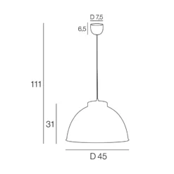 Pendellampe Dock, schwarz matt, Ø 45 cm, Metall