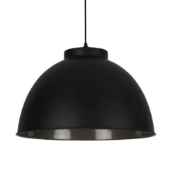 Pendellampe Dock, schwarz matt, Ø 45 cm, Metall