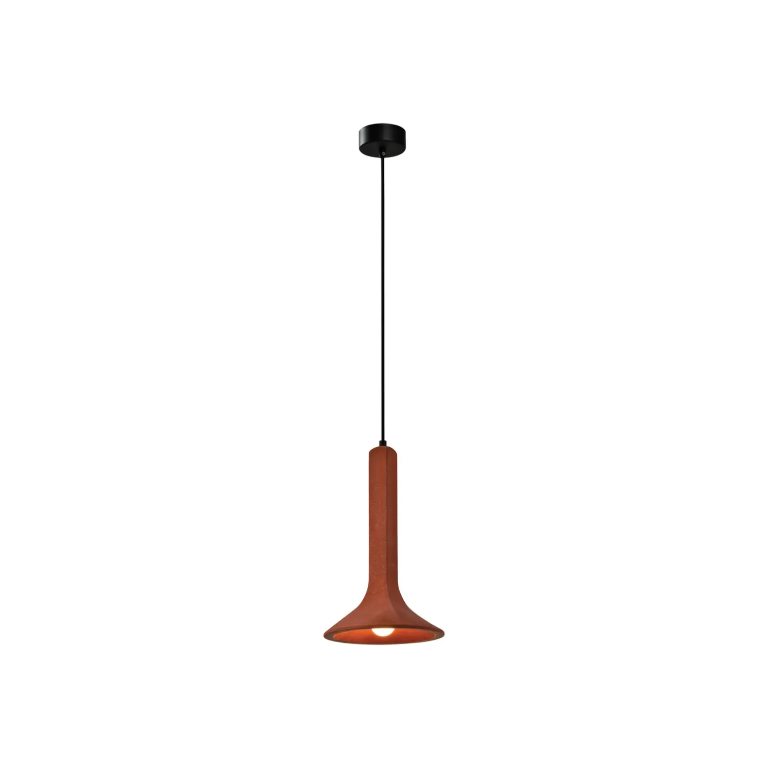 Pendellampe Funnel, Beton, rot